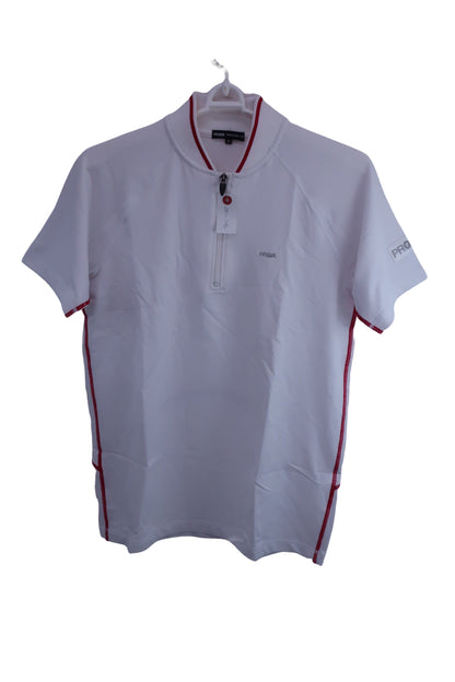 PRGR(プロギア) 半袖ハーフジップトレーナー 白 メンズ M B-1