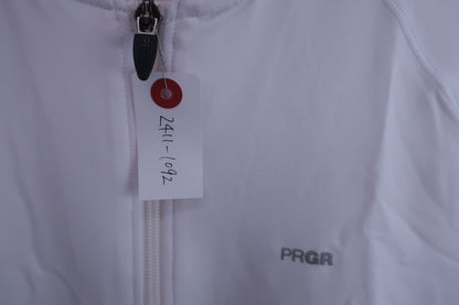 PRGR(プロギア) 半袖ハーフジップトレーナー 白 メンズ M B-3