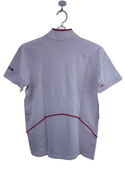 PRGR(プロギア) 半袖ハーフジップトレーナー 白 メンズ M B-5