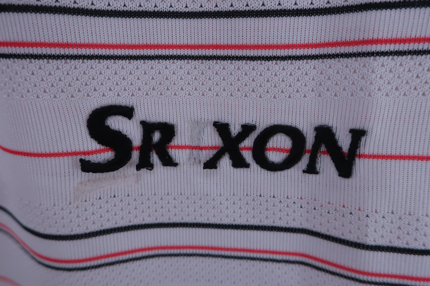 SRIXON(スリクソン) ハーフジップシャツ 白赤黒ボーダー メンズ LL B-2