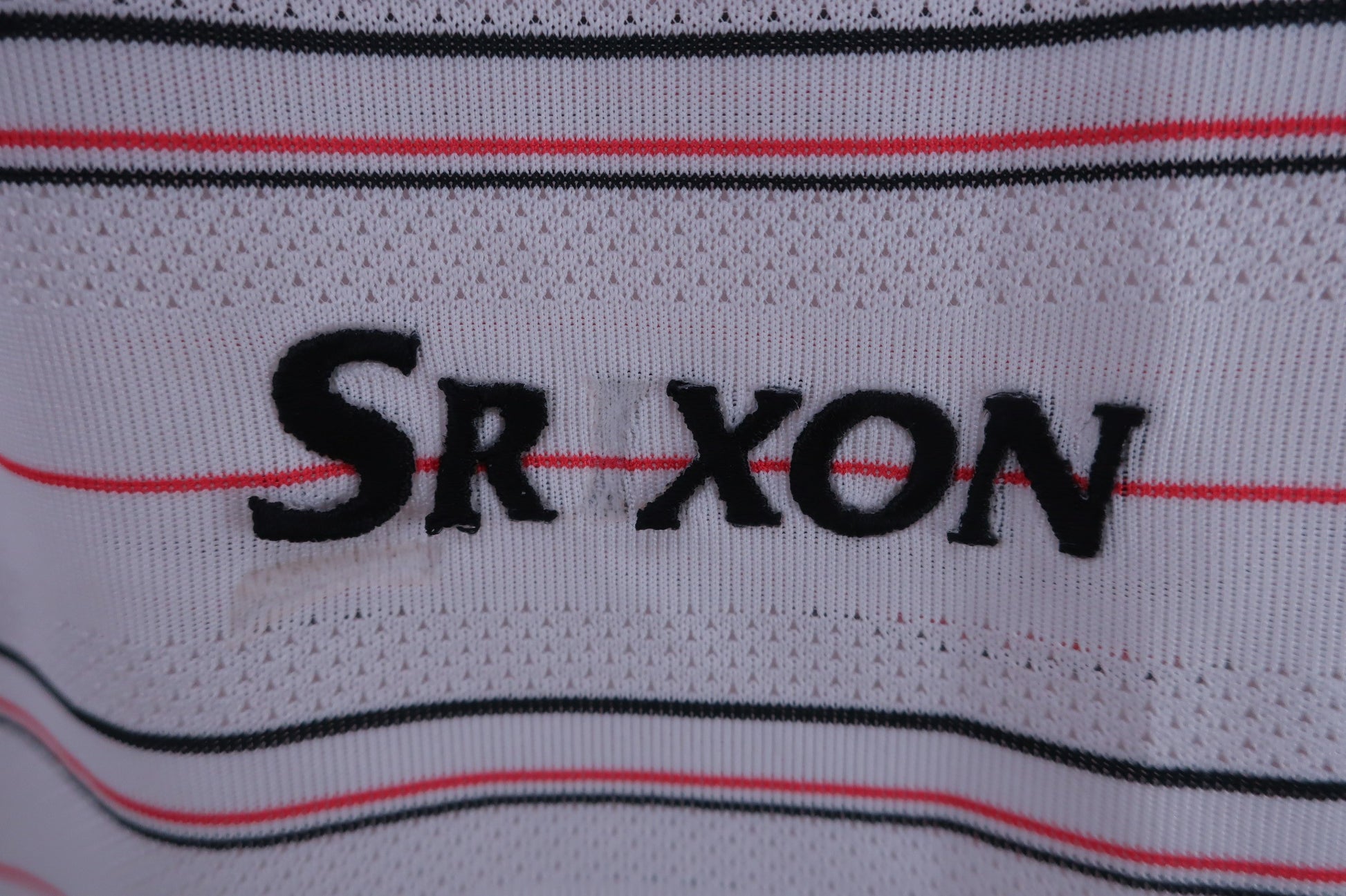 SRIXON(スリクソン) ハーフジップシャツ 白赤黒ボーダー メンズ LL B-2