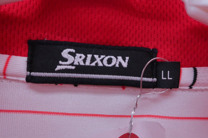 SRIXON(スリクソン) ハーフジップシャツ 白赤黒ボーダー メンズ LL B-3