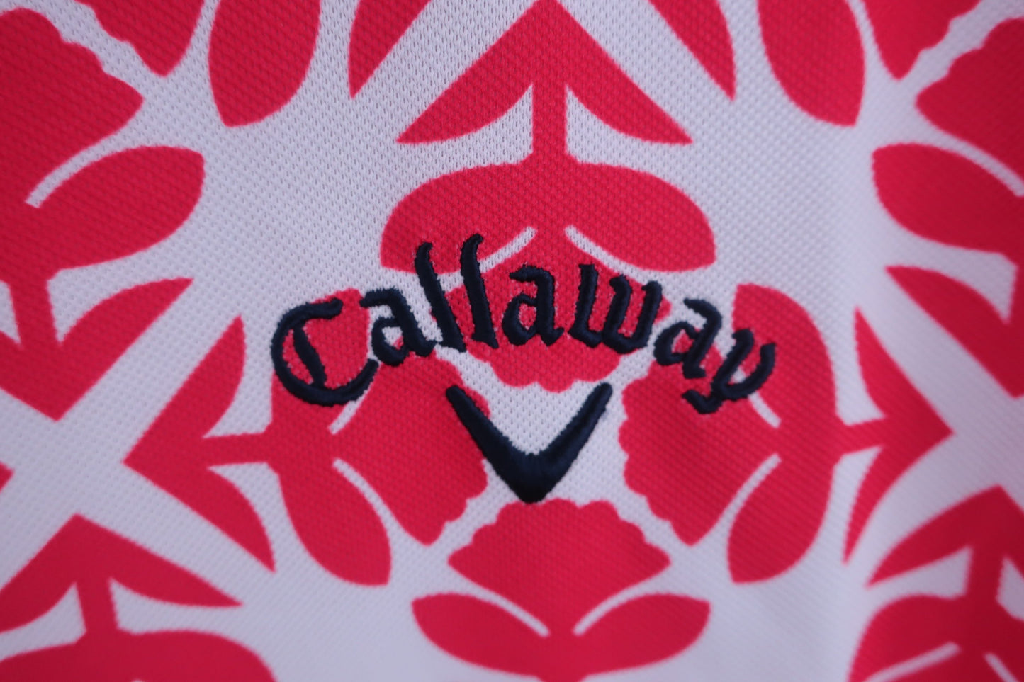 Callaway(キャロウェイ) ポロシャツ 赤白総柄 メンズ LL A-2