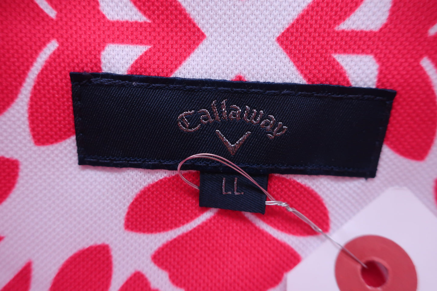 Callaway(キャロウェイ) ポロシャツ 赤白総柄 メンズ LL A-3
