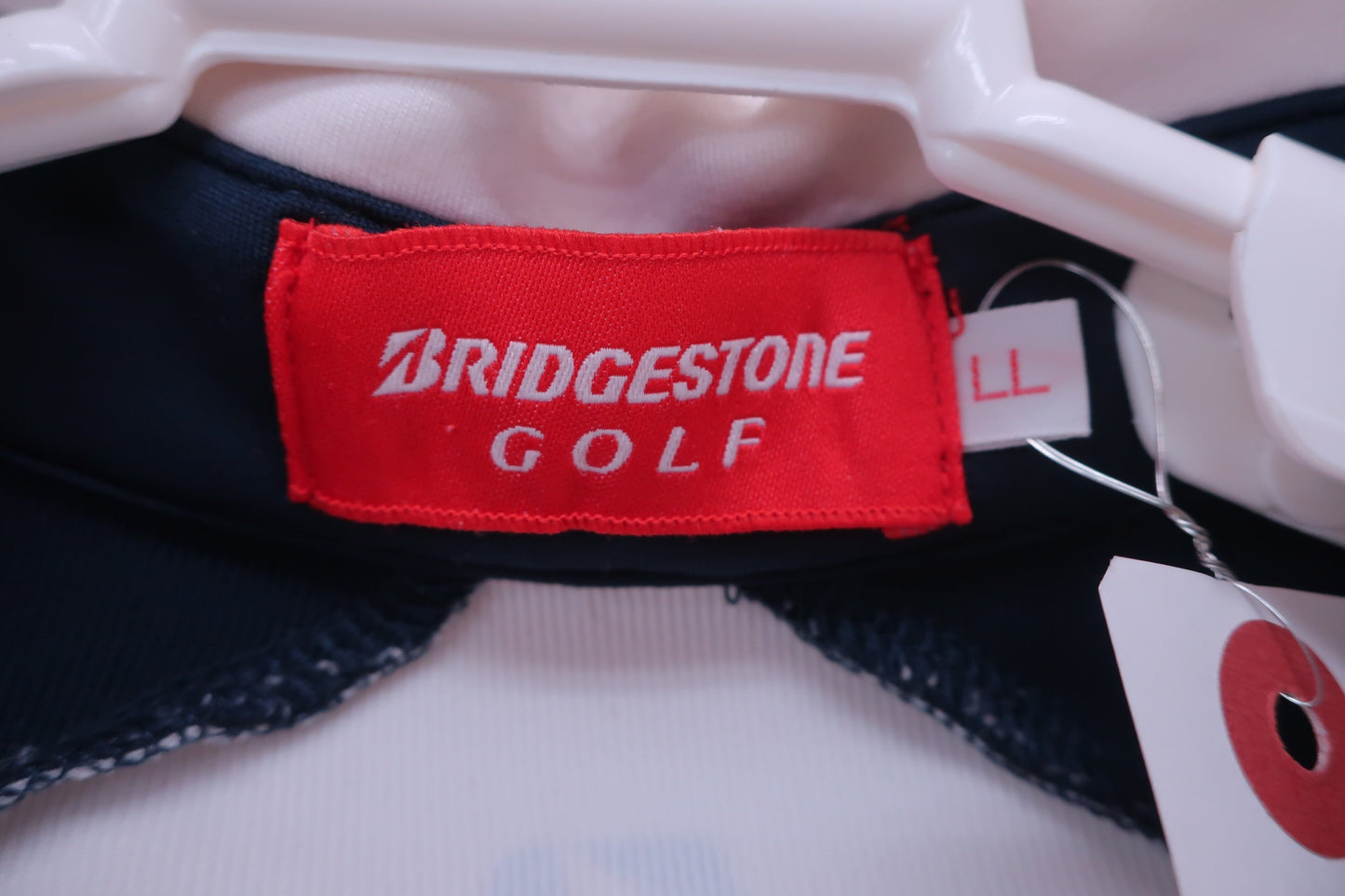 BRIDGESTONE GOLF(ブリヂストンゴルフ) 長袖ポロシャツ 白青 メンズ LL A-4