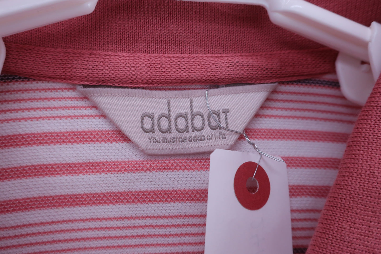 adabat(アダバット) ポロシャツ ピンクボーダー メンズ 48 B-2