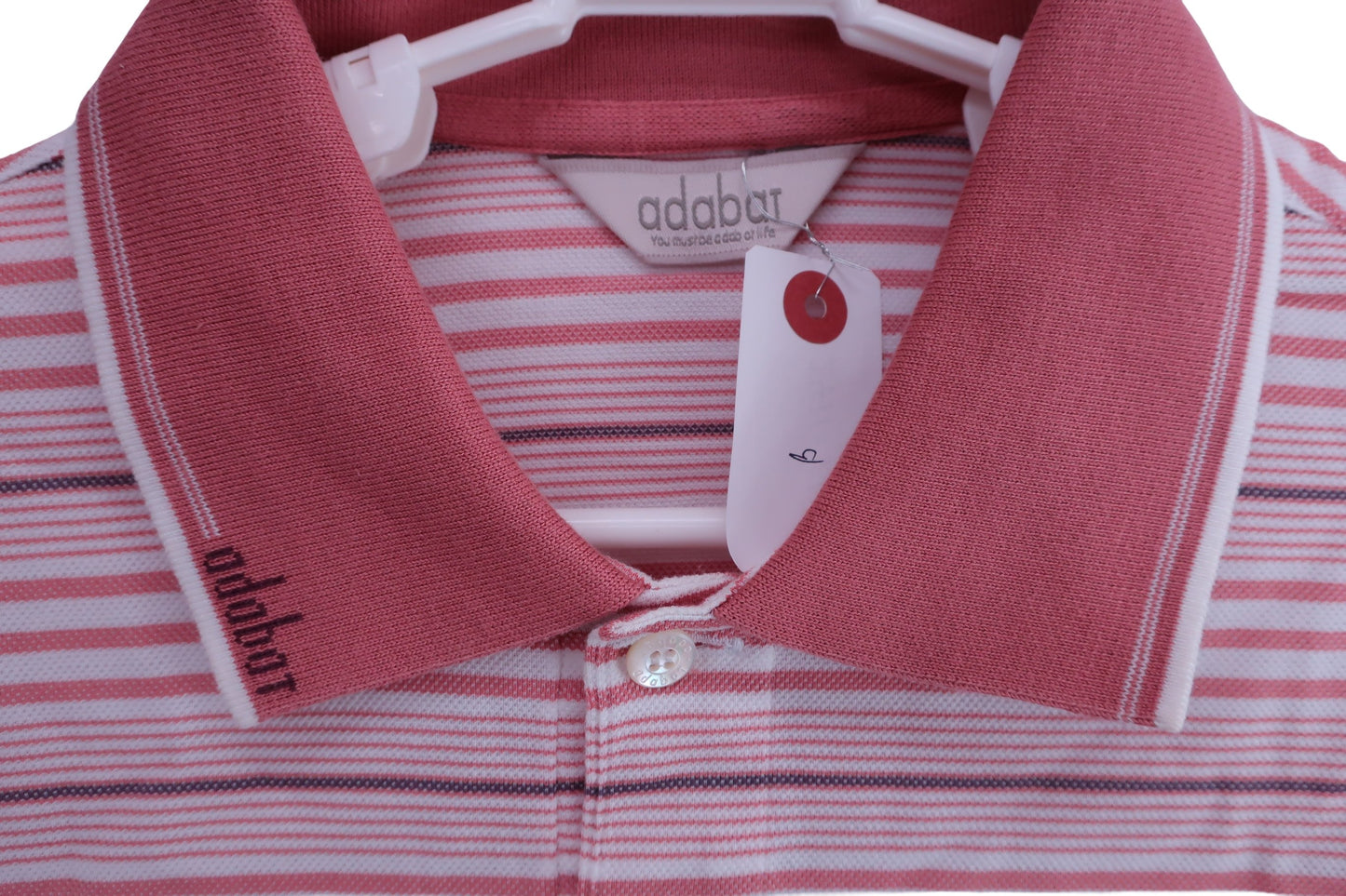 adabat(アダバット) ポロシャツ ピンクボーダー メンズ 48 B-3