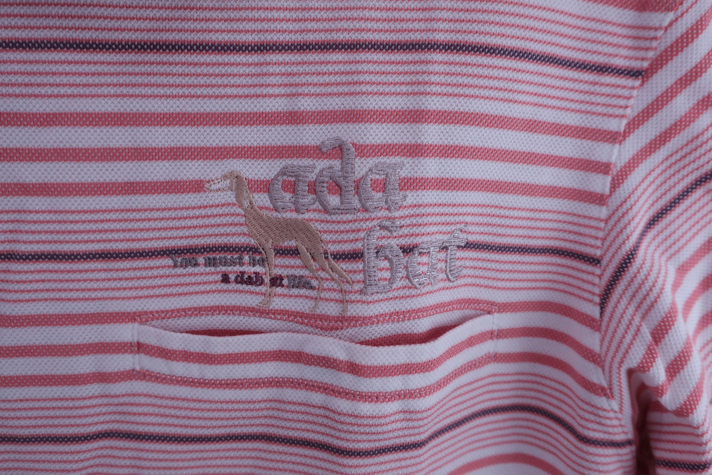 adabat(アダバット) ポロシャツ ピンクボーダー メンズ 48 B-4