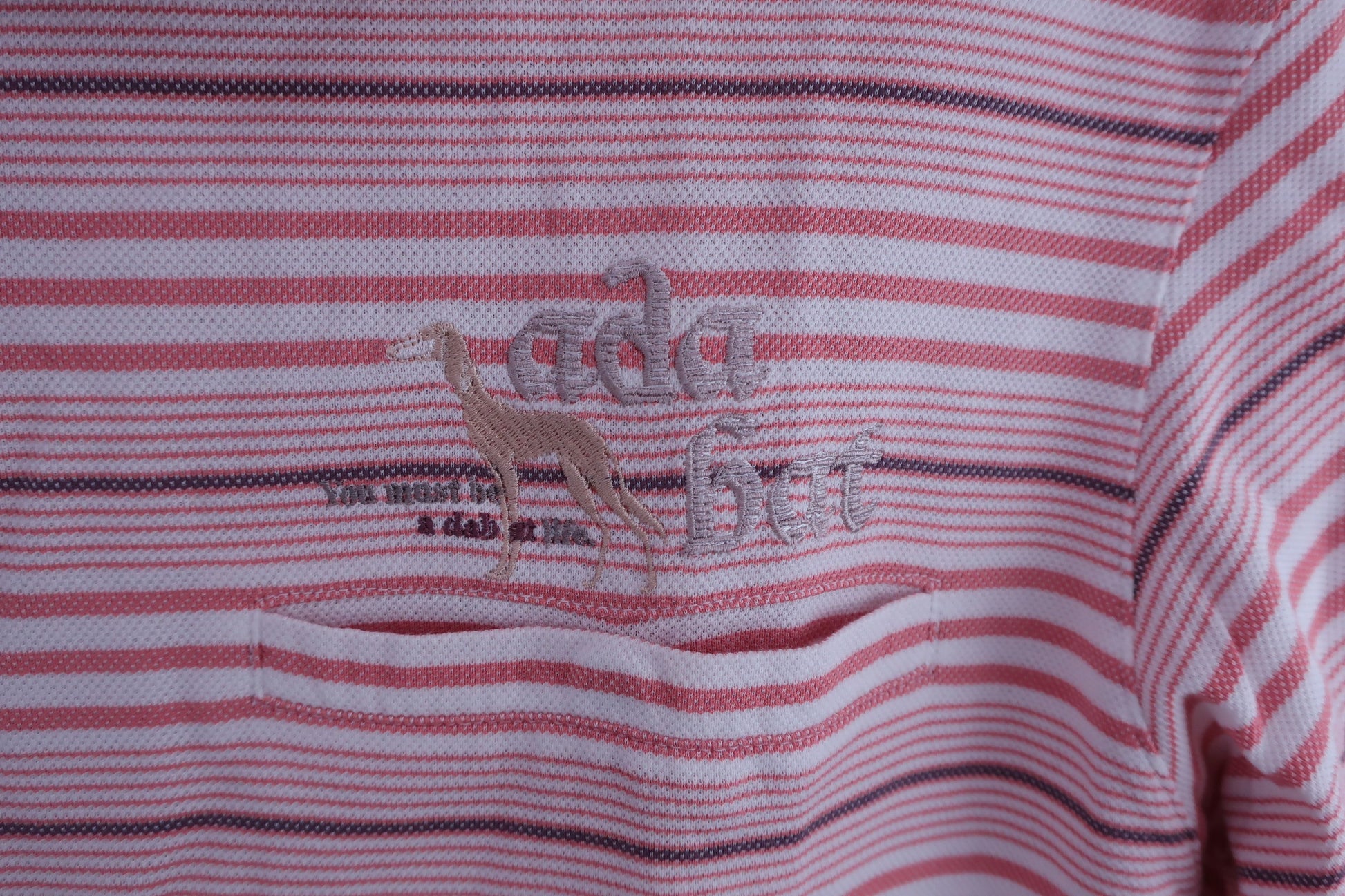 adabat(アダバット) ポロシャツ ピンクボーダー メンズ 48 B-4