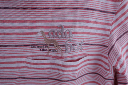 adabat(アダバット) ポロシャツ ピンクボーダー メンズ 48 B-4