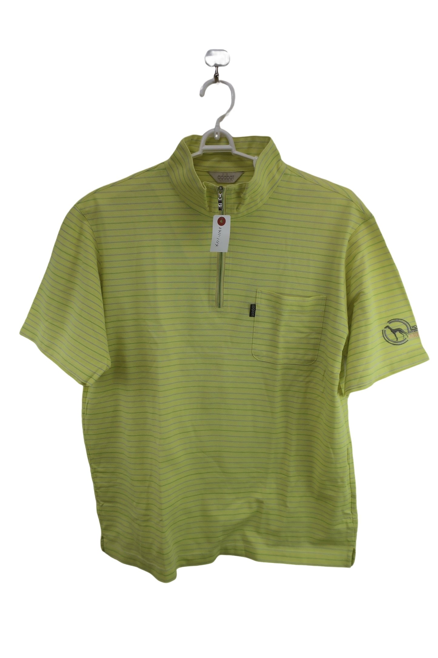 adabat(アダバット) ハーフジップシャツ 黄色ボーダー メンズ 48 B-1