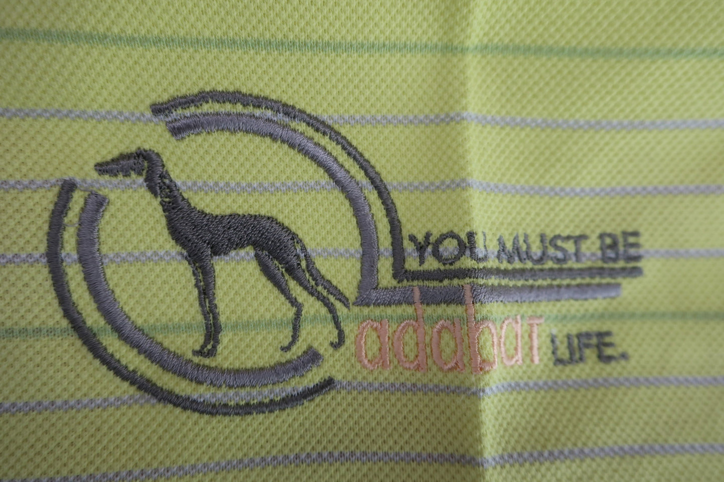 adabat(アダバット) ハーフジップシャツ 黄色ボーダー メンズ 48 B-3