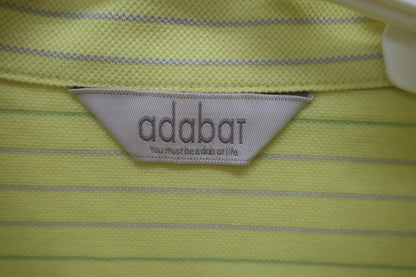 adabat(アダバット) ハーフジップシャツ 黄色ボーダー メンズ 48 B-4