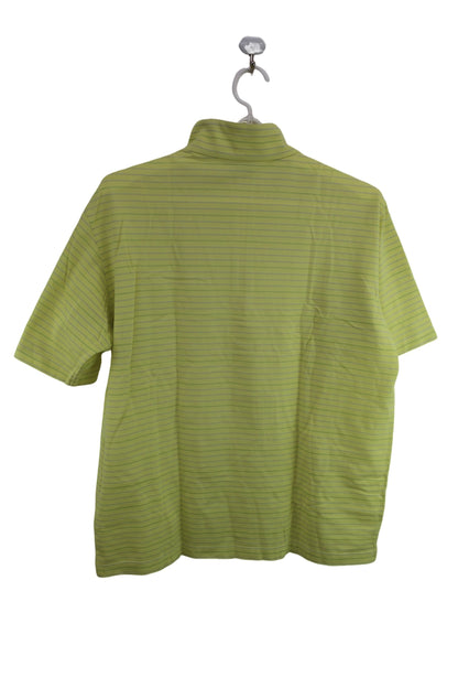 adabat(アダバット) ハーフジップシャツ 黄色ボーダー メンズ 48 B-5