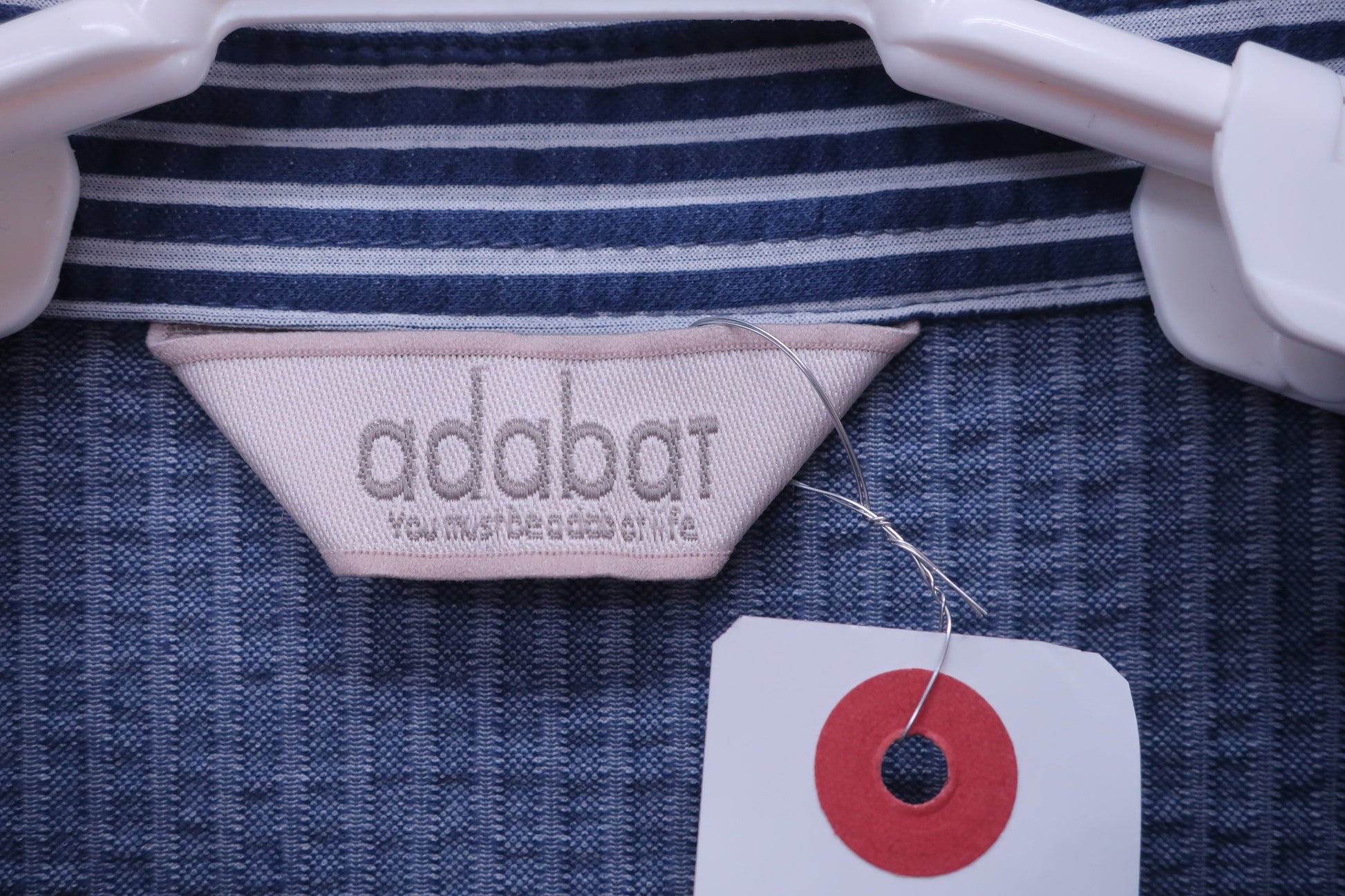 adabat(アダバット) ポロシャツ 青白ストライプ メンズ 50 B-2
