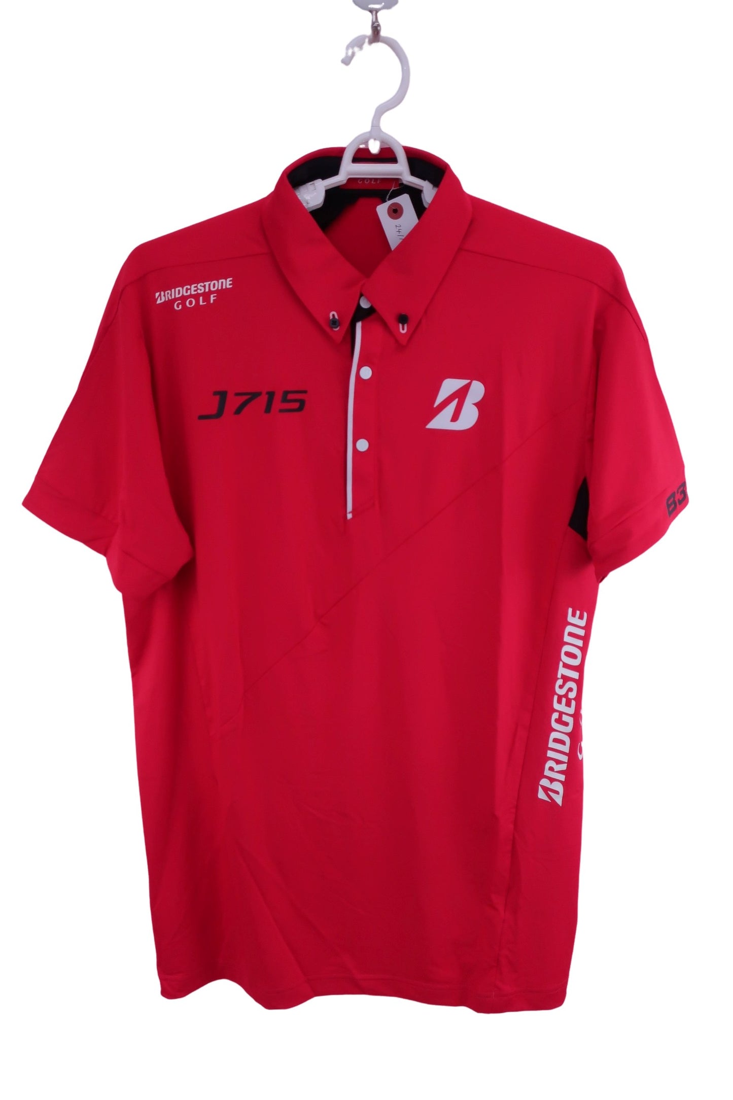 BRIDGESTONE GOLF(ブリヂストンゴルフ) ポロシャツ 赤 メンズ L A-1