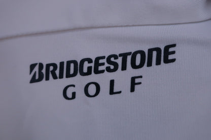 BRIDGESTONE GOLF(ブリヂストンゴルフ) ポロシャツ 白青ボーダー メンズ L A-3