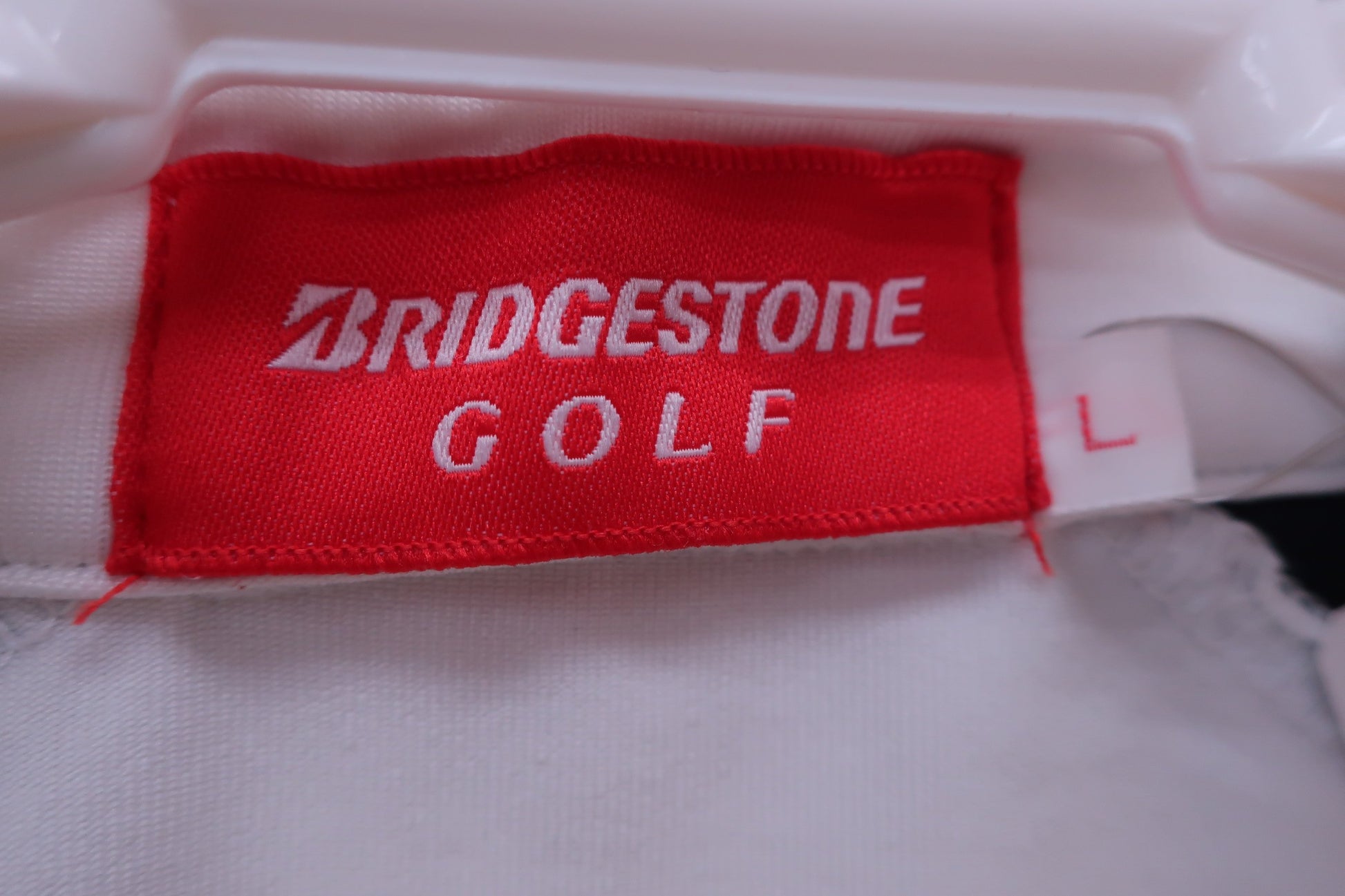 BRIDGESTONE GOLF(ブリヂストンゴルフ) ポロシャツ 白青ボーダー メンズ L A-4