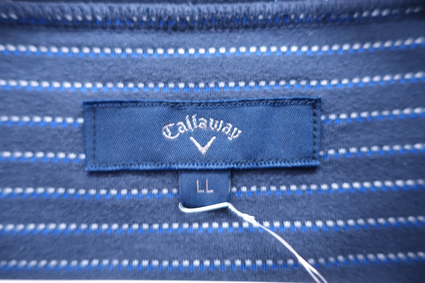 Callaway(キャロウェイ) 長袖モックネックシャツ ネイビードットボーダー メンズ LL 241-6254501 A-2