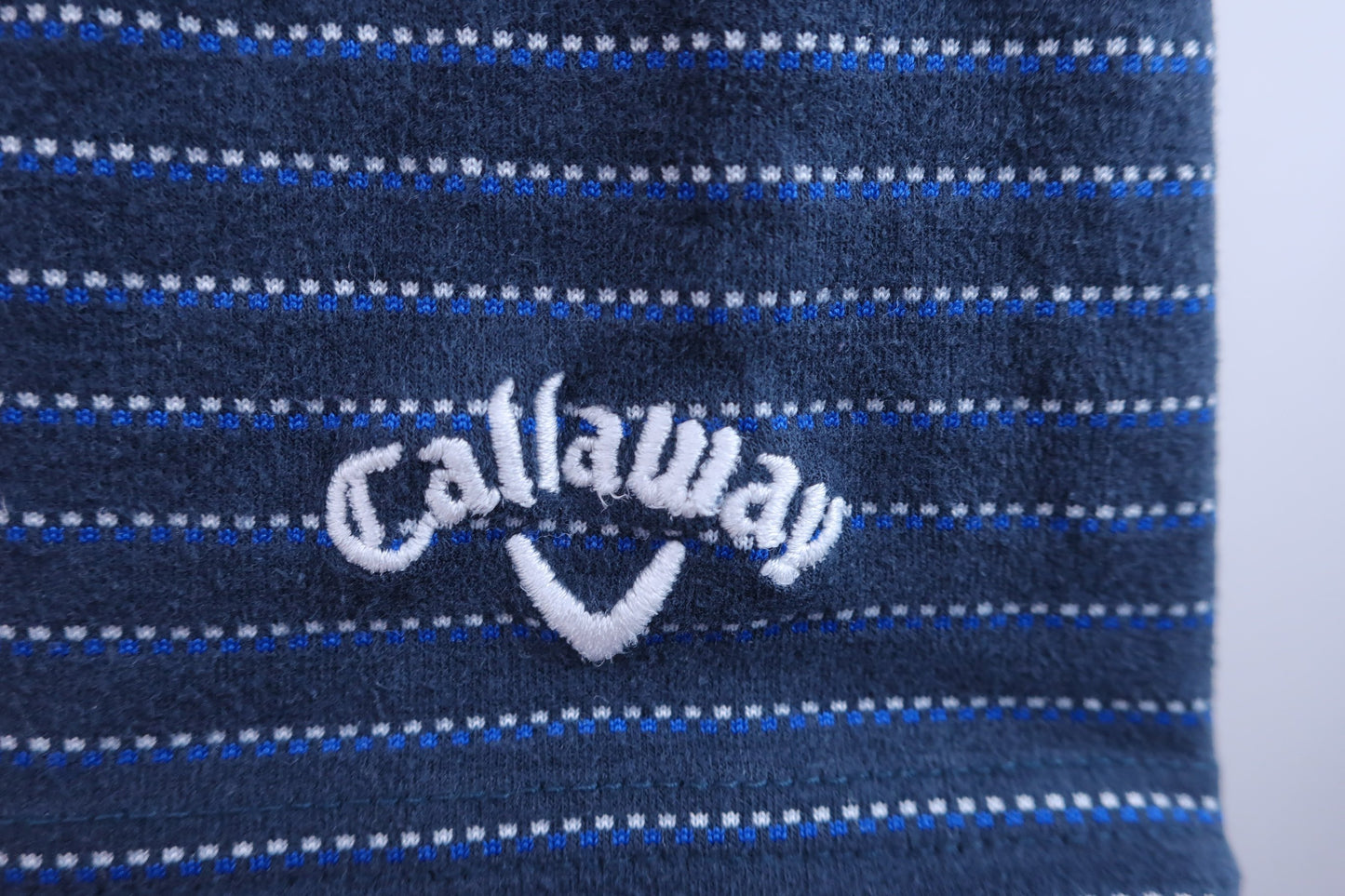 Callaway(キャロウェイ) 長袖モックネックシャツ ネイビードットボーダー メンズ LL 241-6254501 A-3