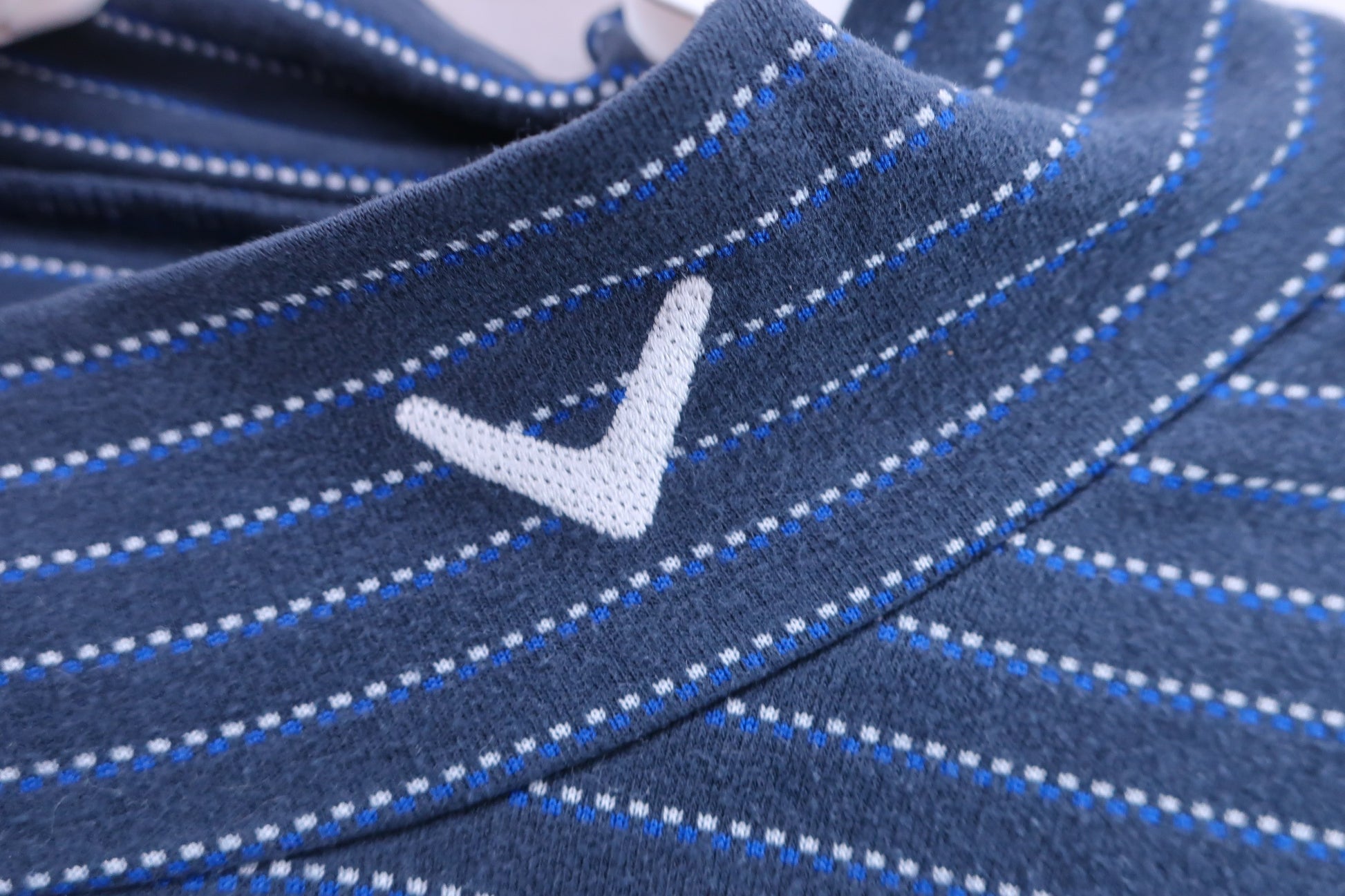 Callaway(キャロウェイ) 長袖モックネックシャツ ネイビードットボーダー メンズ LL 241-6254501 A-4