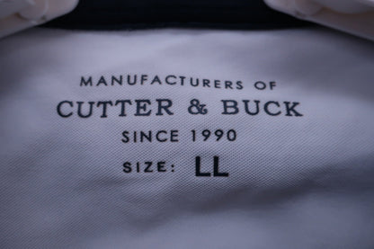 CUTTER&BUCK(カッター＆バック) 長袖ポロシャツ ネイビーグレー千鳥柄 メンズ LL A-2