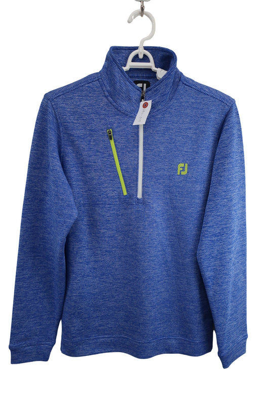 FOOTJOY(フットジョイ) 長袖ハーフジップシャツ 青 メンズ S B-1
