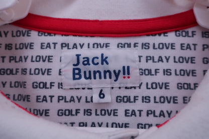 Jack Bunny(ジャックバニー) ポロシャツ 白ネイビー文字柄 メンズ 6 262-9160225 B-2