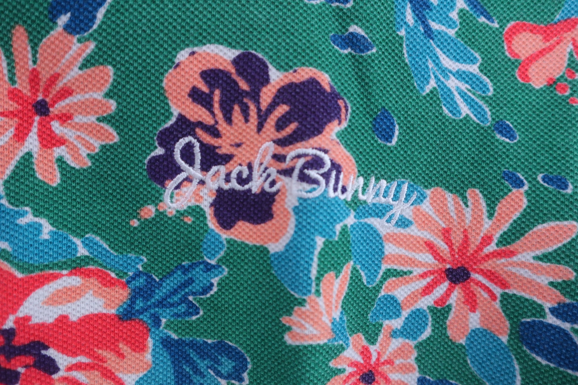 Jack Bunny(ジャックバニー) ポロシャツ 緑花柄 メンズ 6 262-6160435 B-3