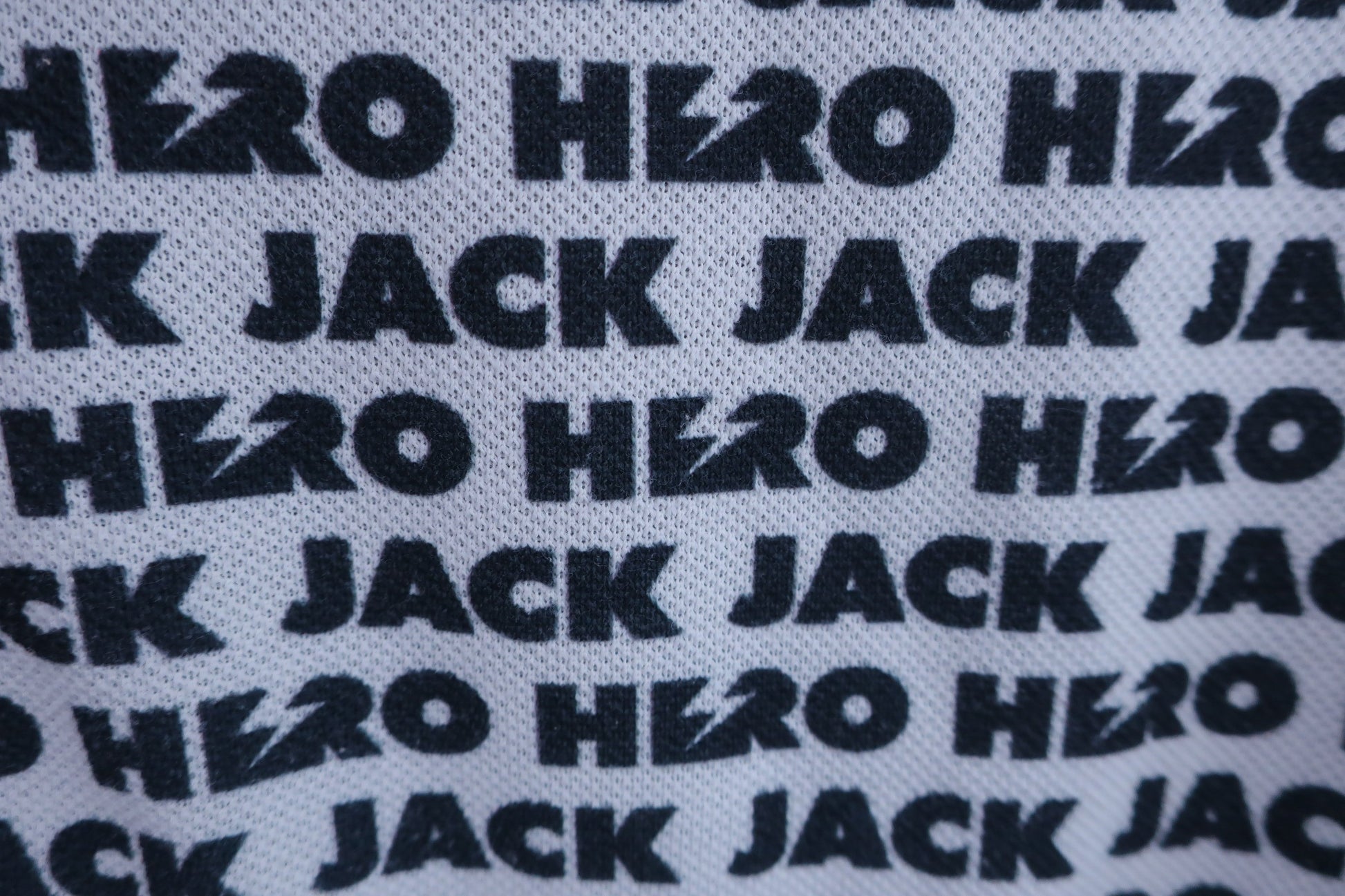 Jack Bunny(ジャックバニー) ポロシャツ 白ネイビーロゴ文字柄 メンズ 6 262-0180155 B-3