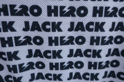 Jack Bunny(ジャックバニー) ポロシャツ 白ネイビーロゴ文字柄 メンズ 6 262-0180155 B-3
