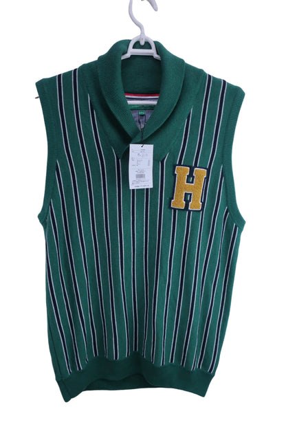 TOMMY HILFIGER GOLF(トミーヒルフィガーゴルフ) ニットベスト 緑 メンズ LL THMA881 N-1