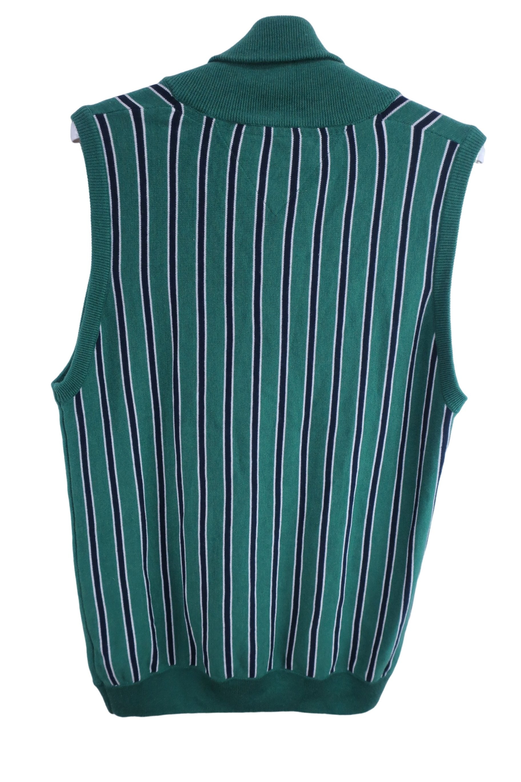 TOMMY HILFIGER GOLF(トミーヒルフィガーゴルフ) ニットベスト 緑 メンズ LL THMA881 N-5