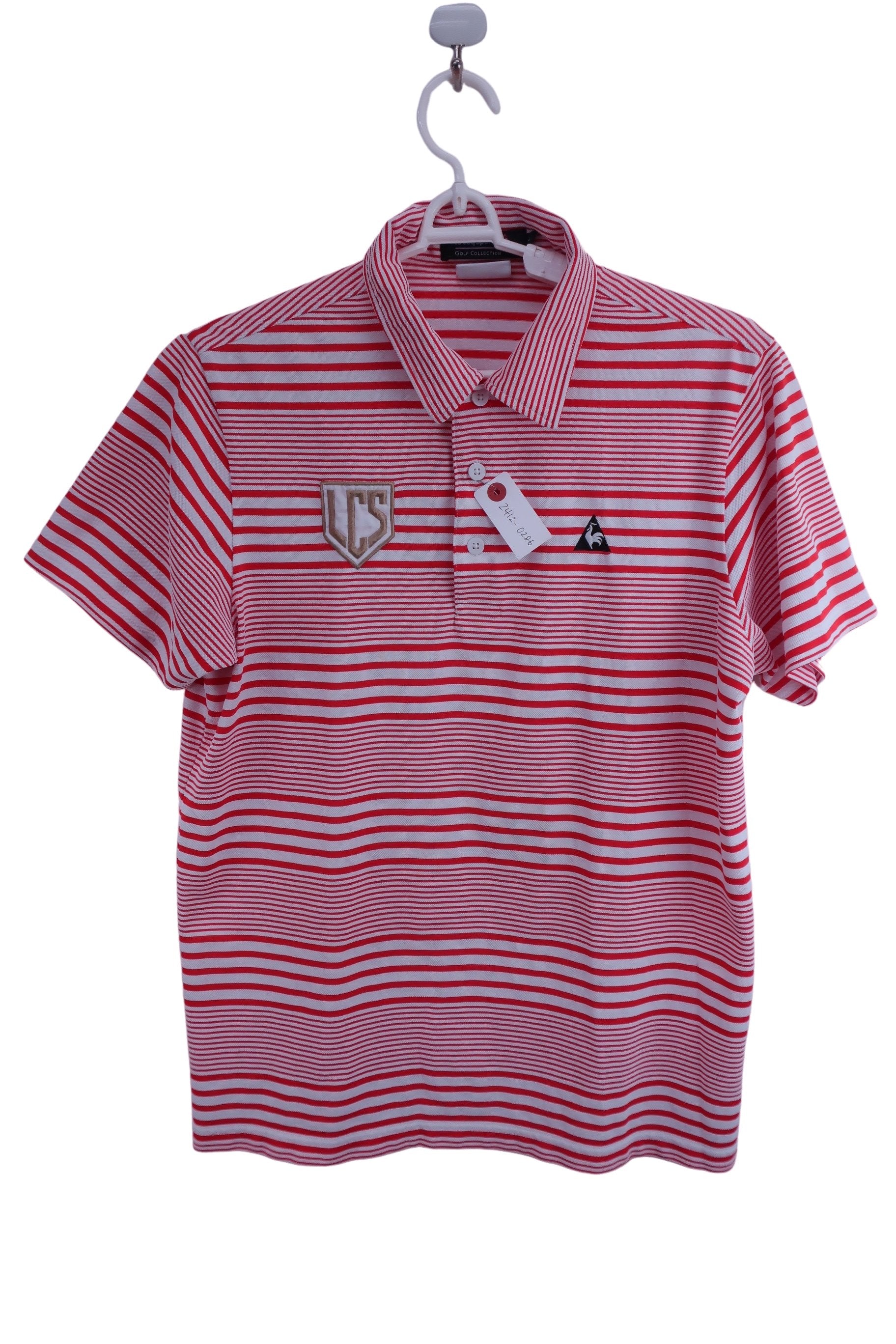 le coq sportif(ルコックスポルティフ) ポロシャツ 赤系ボーダー メンズ LL A-1