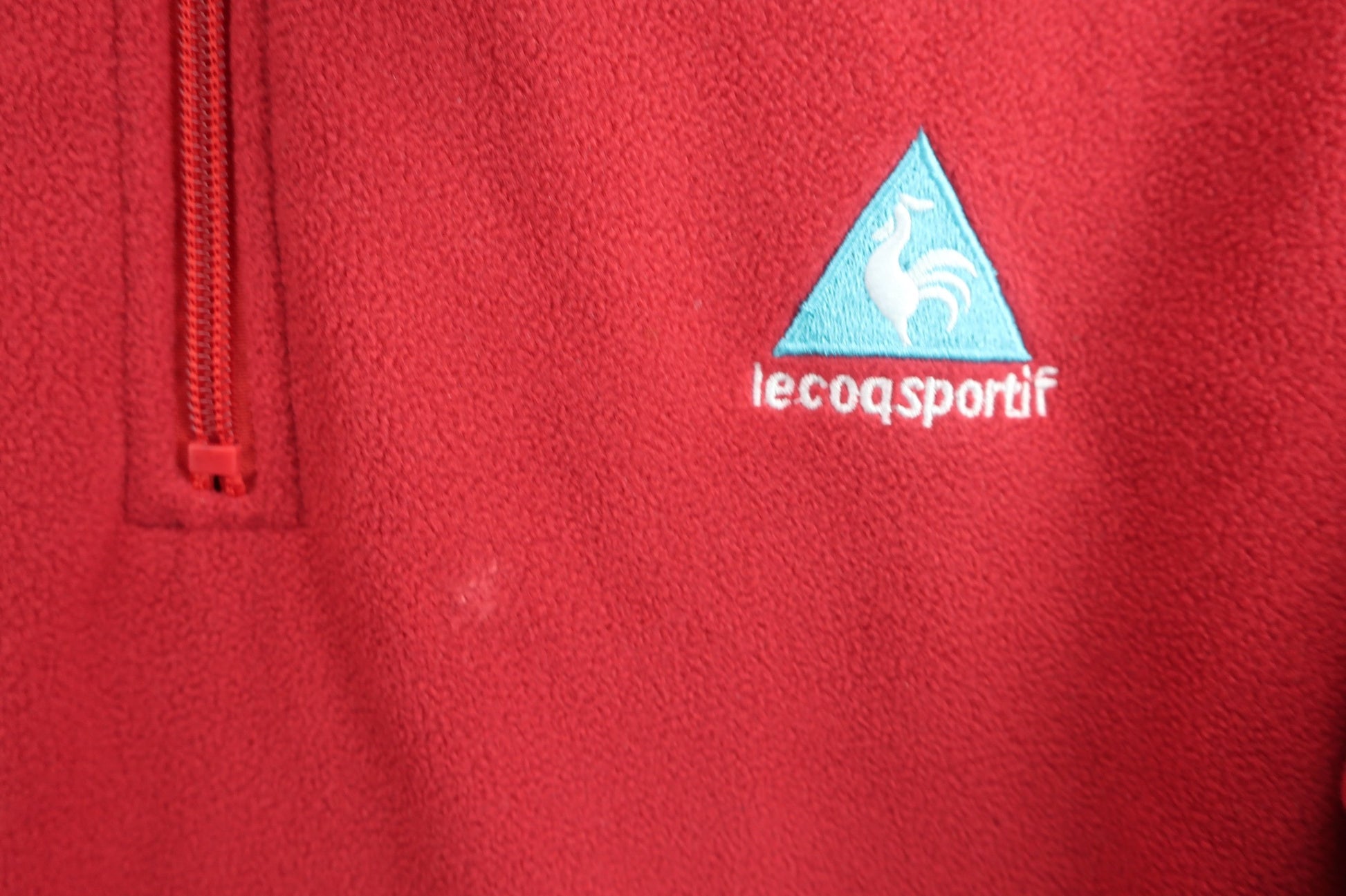 le coq sportif(ルコックスポルティフ) ハーフジップフリース 赤 メンズ L B-3
