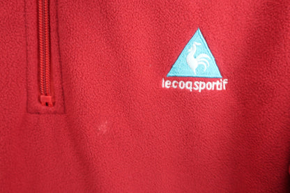 le coq sportif(ルコックスポルティフ) ハーフジップフリース 赤 メンズ L B-3