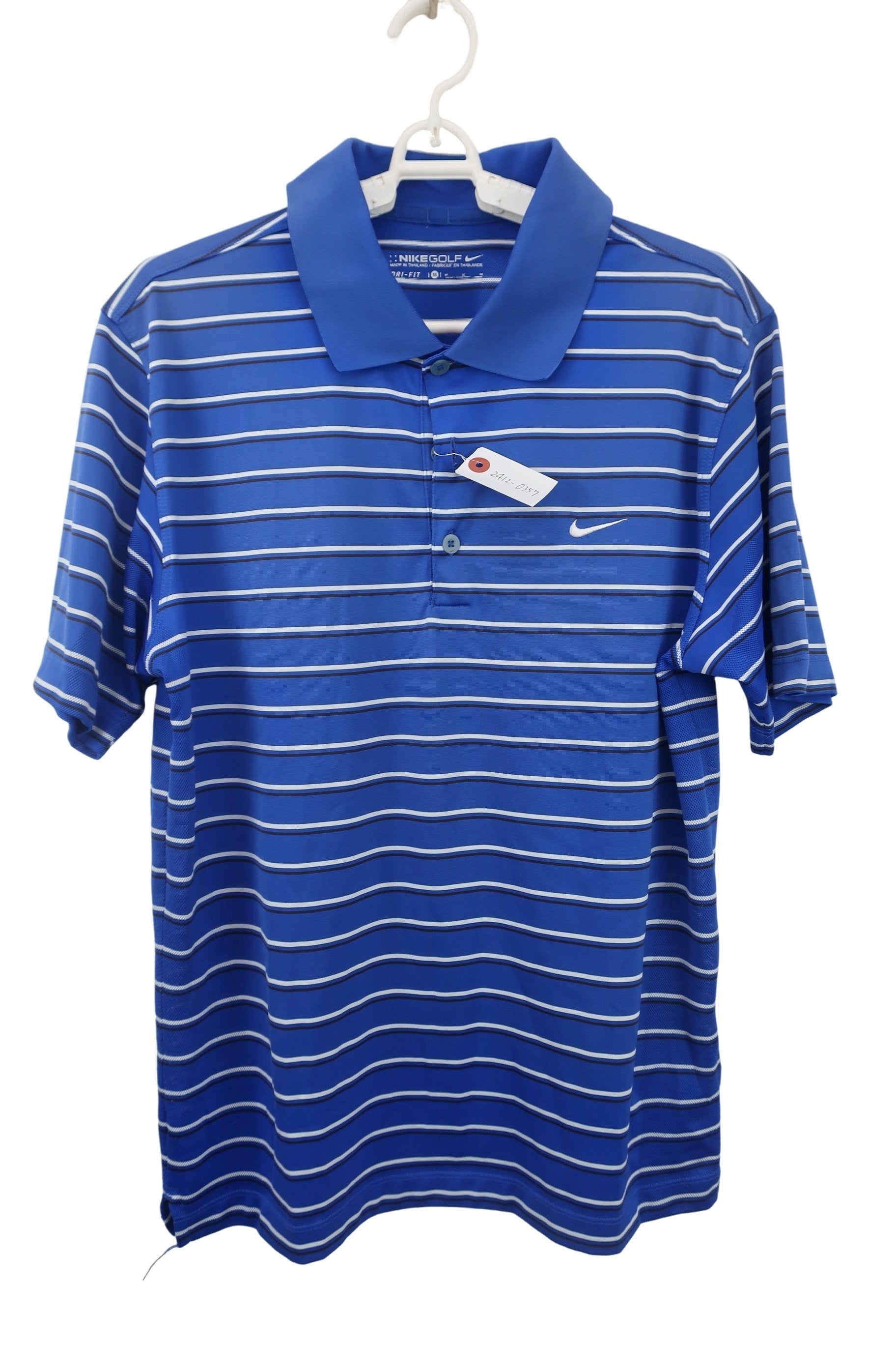 NIKE GOLF(ナイキゴルフ) ポロシャツ 青白ボーダー メンズ M A-1