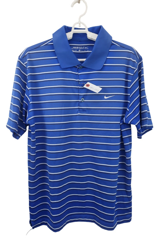 NIKE GOLF(ナイキゴルフ) ポロシャツ 青白ボーダー メンズ M A-1