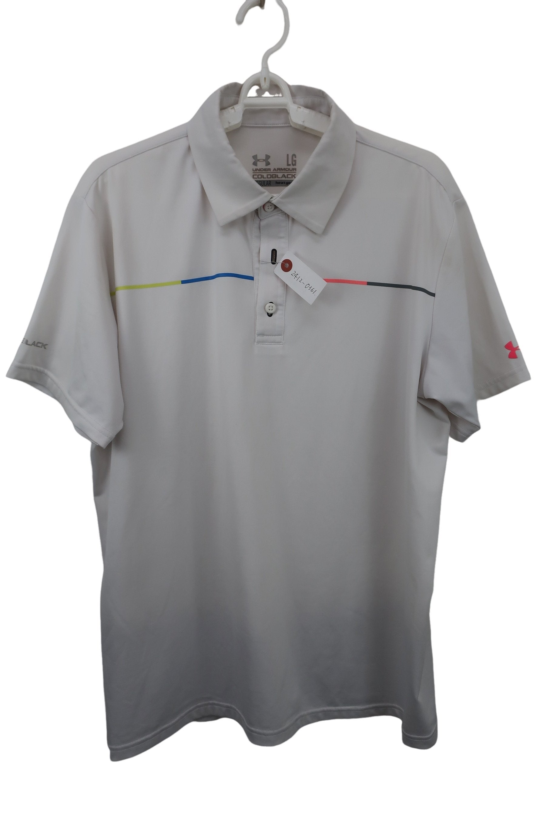 UNDER ARMOUR(アンダーアーマー) ポロシャツ 白 メンズ LG B-1