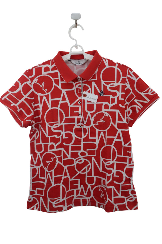 Munsingwear(マンシングウェア) ポロシャツ 赤総柄 レディース L A-1