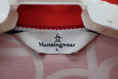 Munsingwear(マンシングウェア) ポロシャツ 赤総柄 レディース L A-2