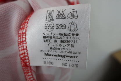 Munsingwear(マンシングウェア) ポロシャツ 赤総柄 レディース L A-4