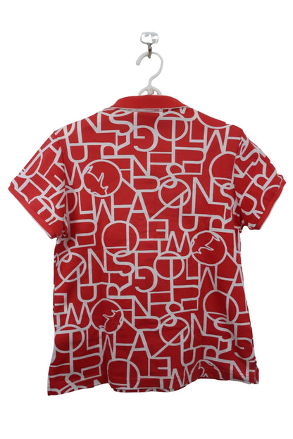 Munsingwear(マンシングウェア) ポロシャツ 赤総柄 レディース L A-5