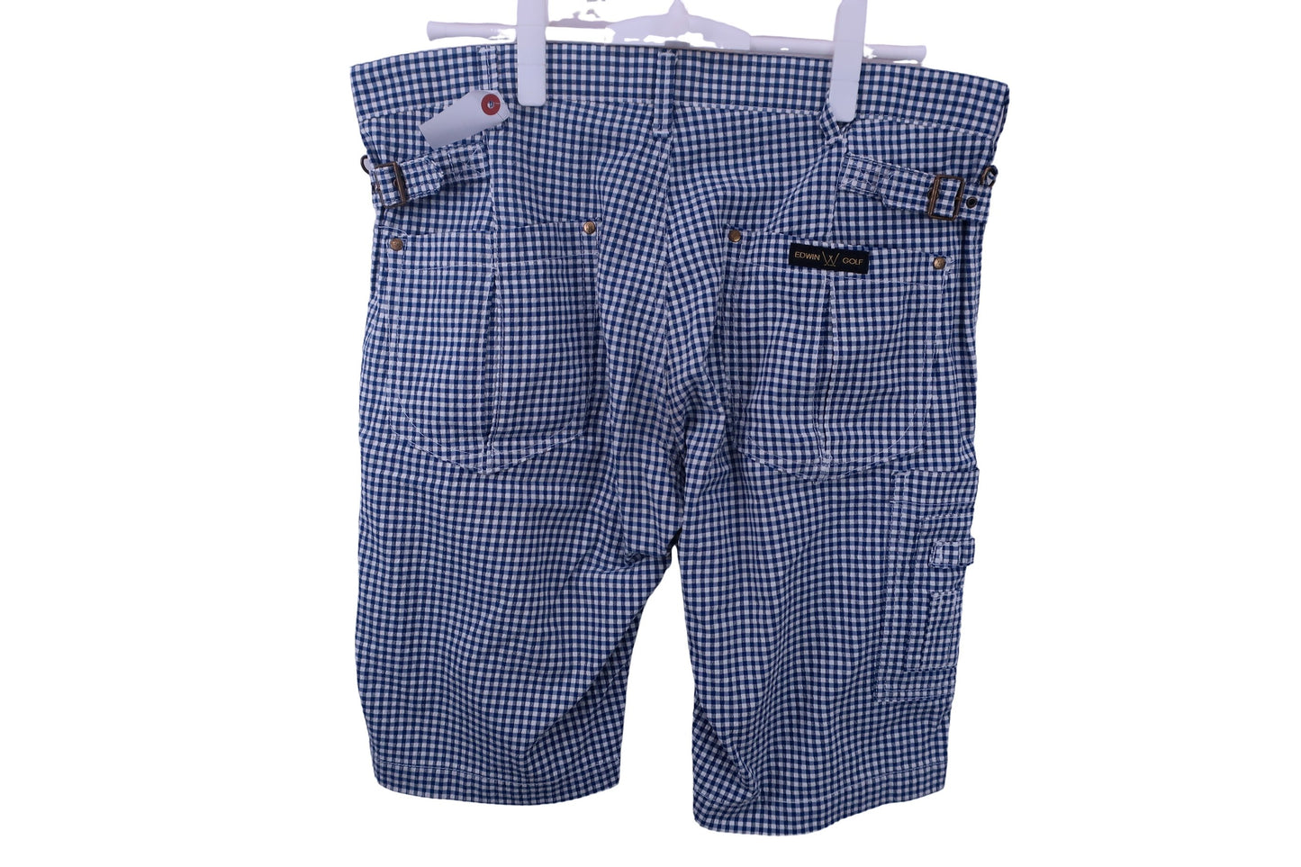 EDWIN GOLF(エドウィンゴルフ) ハーフパンツ 青チェック メンズ XL A-2