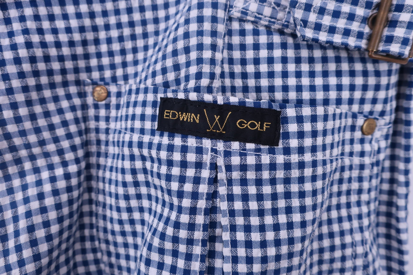 EDWIN GOLF(エドウィンゴルフ) ハーフパンツ 青チェック メンズ XL A-4