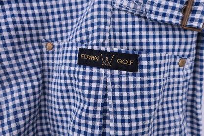 EDWIN GOLF(エドウィンゴルフ) ハーフパンツ 青チェック メンズ XL A-4