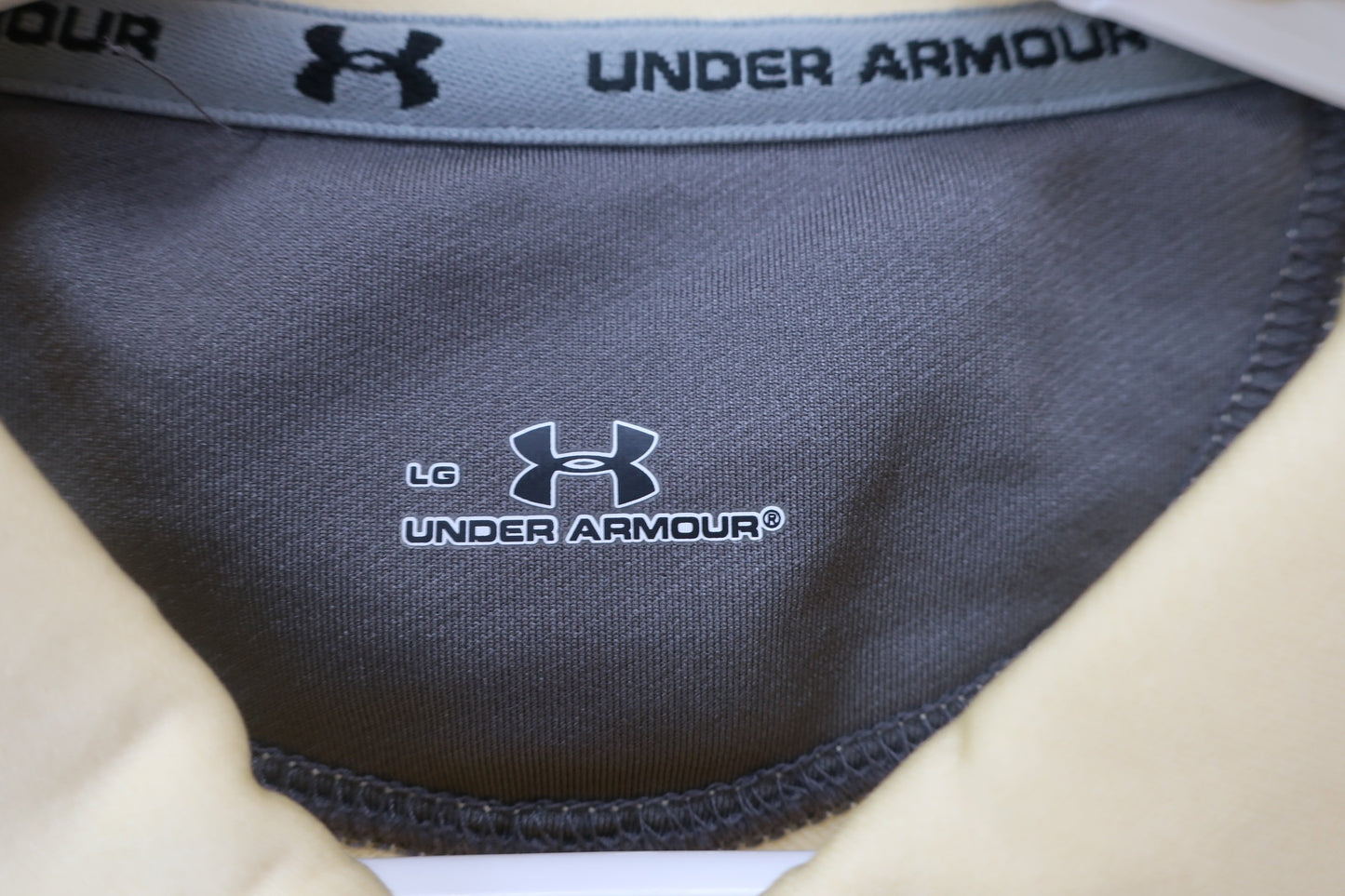 UNDER ARMOUR(アンダーアーマー) 長袖ハーフジップシャツ アイボリーネイビー メンズ LG A-2