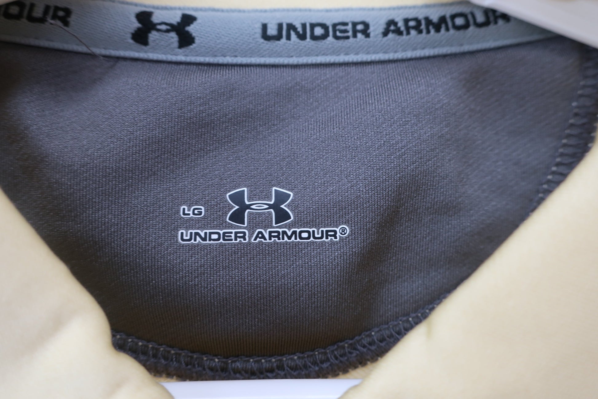 UNDER ARMOUR(アンダーアーマー) 長袖ハーフジップシャツ アイボリーネイビー メンズ LG A-2