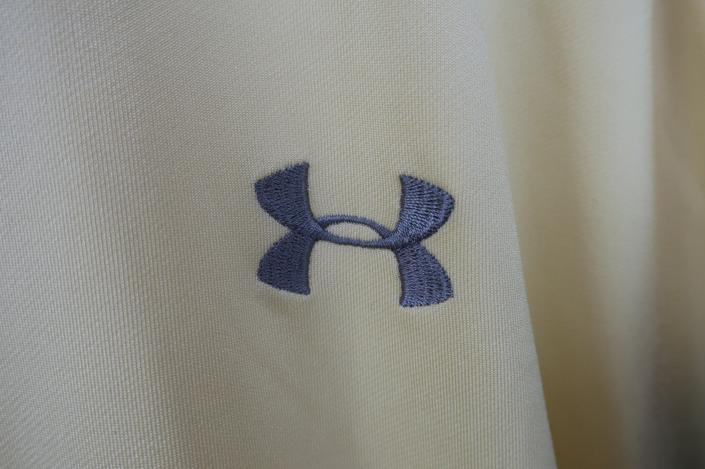 UNDER ARMOUR(アンダーアーマー) 長袖ハーフジップシャツ アイボリーネイビー メンズ LG A-3