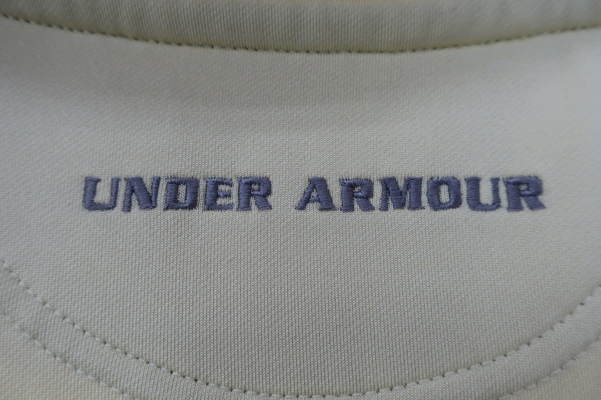 UNDER ARMOUR(アンダーアーマー) 長袖ハーフジップシャツ アイボリーネイビー メンズ LG A-4